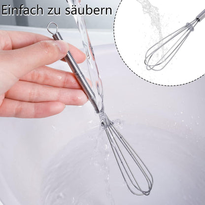 6-teiliges Profi Edelstahl Schneebesen Set für Mischen Schlagen Rühren