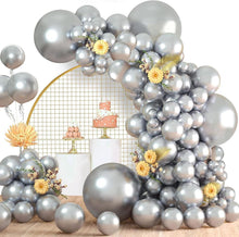 Silber Luftballon Girlande Kit 120 Stück Party Deko Set
