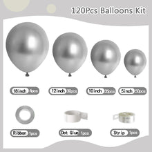 Silber Luftballons 120 Stück Set Geburtstag Hochzeit Party