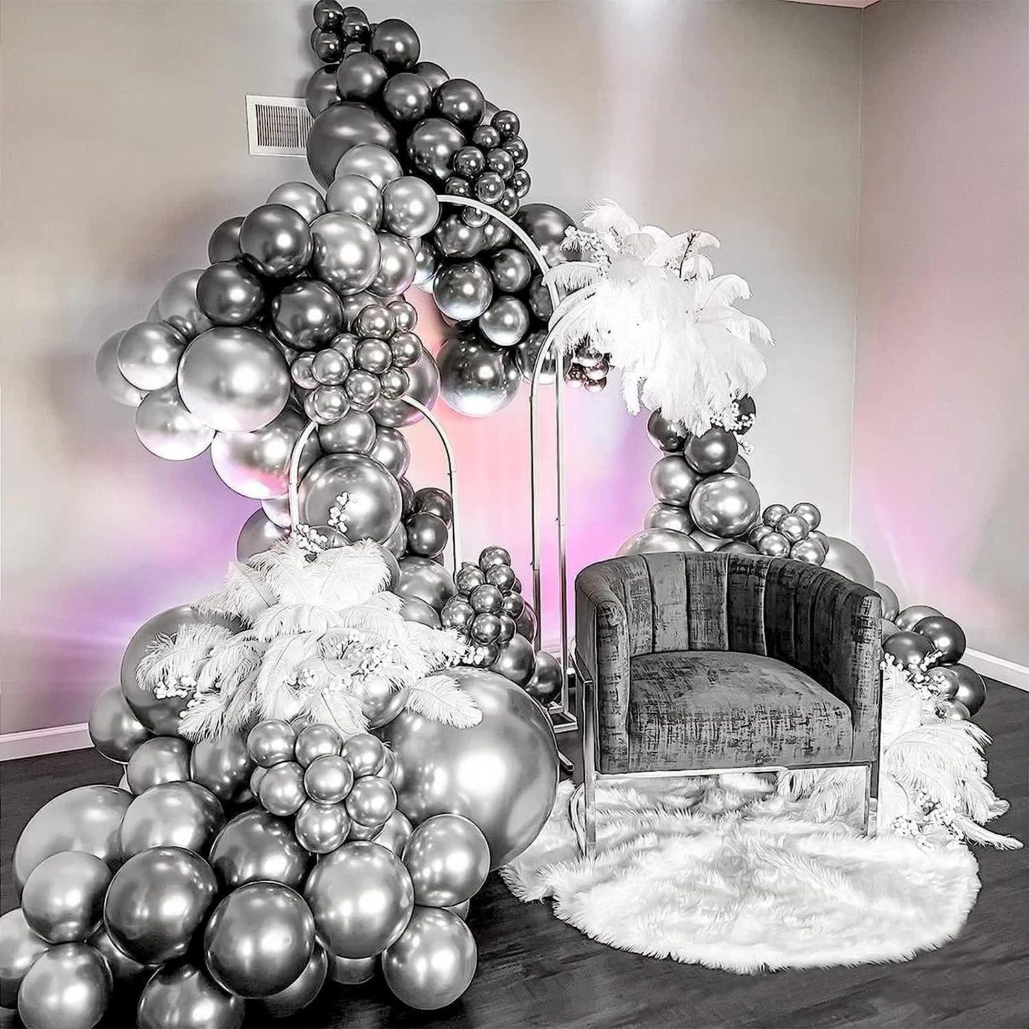 Luftballons Silber Metallic 120 Stück Geburtstag Hochzeit Party