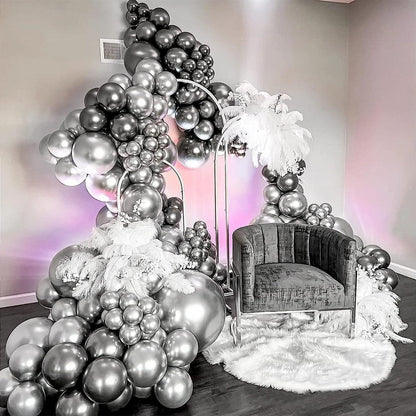 Luftballons Silber Metallic 120 Stück Geburtstag Hochzeit Party