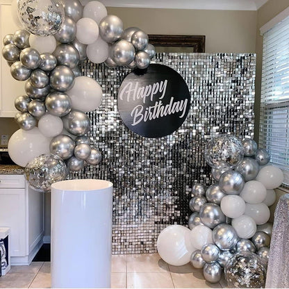 Luftballons Silber Metallic 120 Stück Geburtstag Hochzeit Party Kit