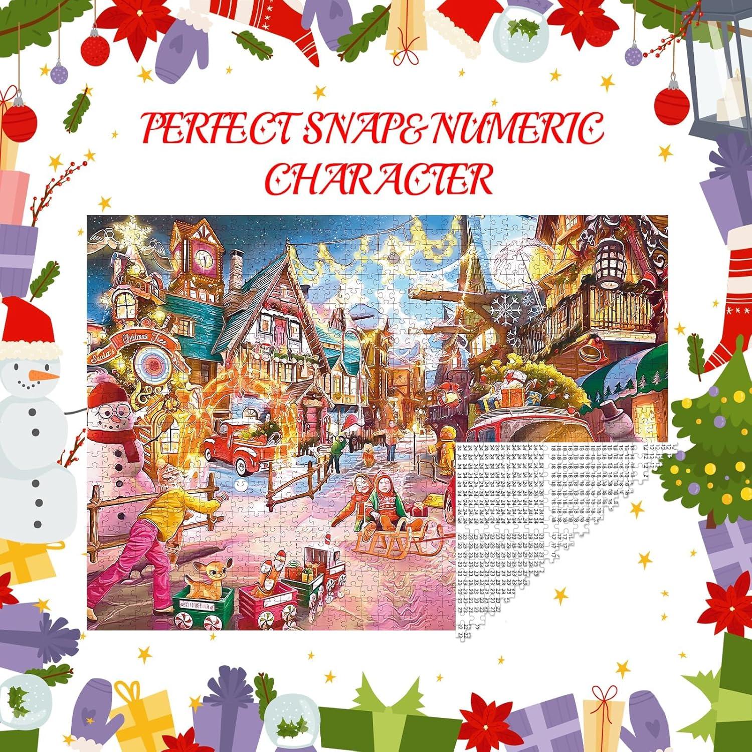 Pukamam Puzzle Adventskalender 2024 Weihnachtspuzzle 1008 Teile Mädchen Jungen