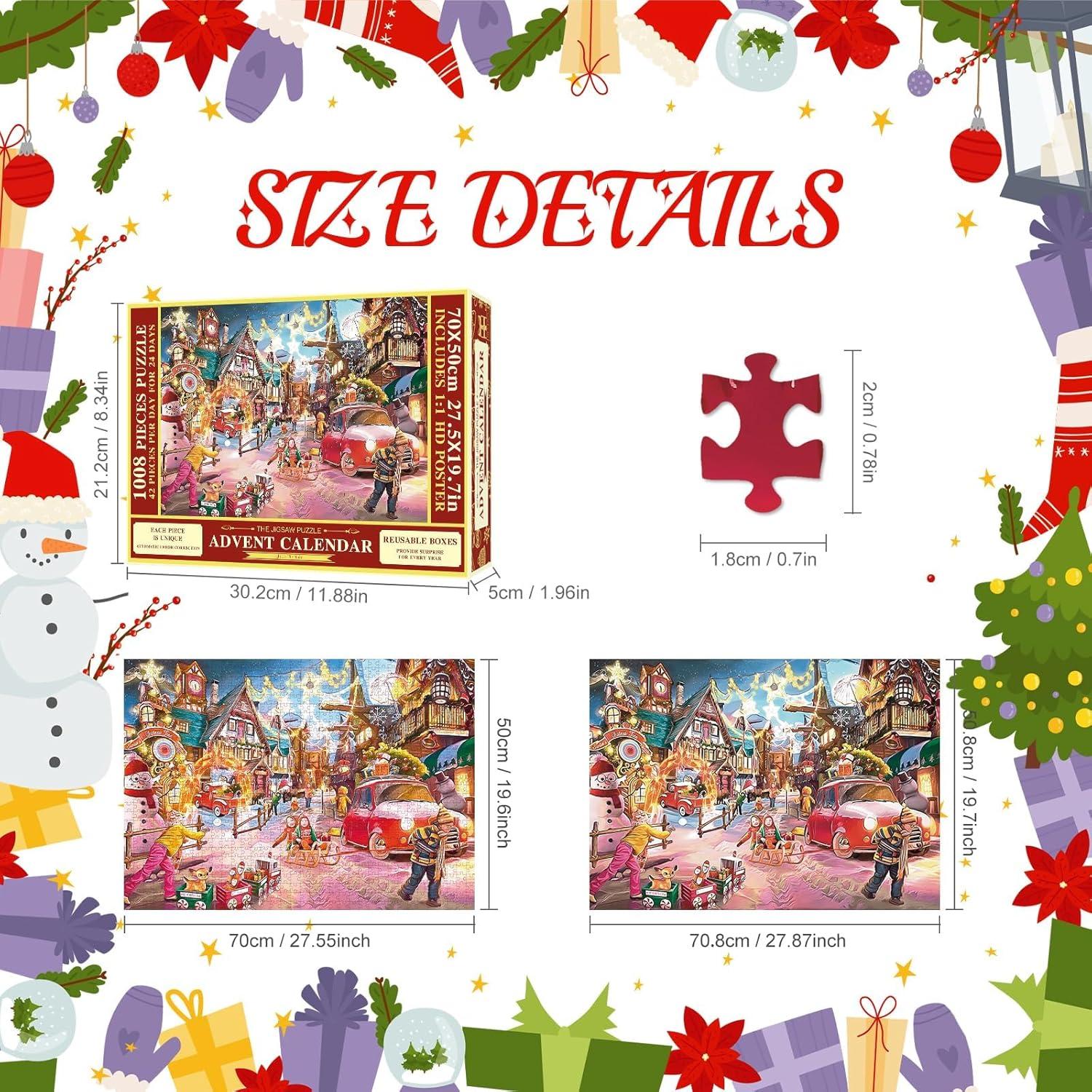 Puzzle Adventskalender 2024 Kinder 1008 Teile Weihnachtskalender