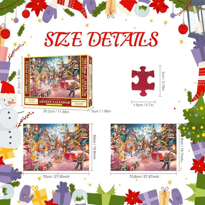 Puzzle Adventskalender 2024 Kinder 1008 Teile Weihnachtskalender