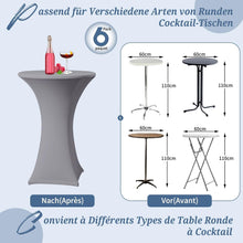 6er-Set Stretch Stehtisch Husse für Bistrotisch Ø60-65