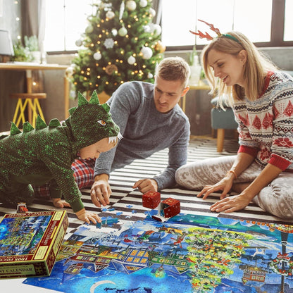 Puzzle Adventskalender 2024 Weihnachts-Schnee 1008 Teile
