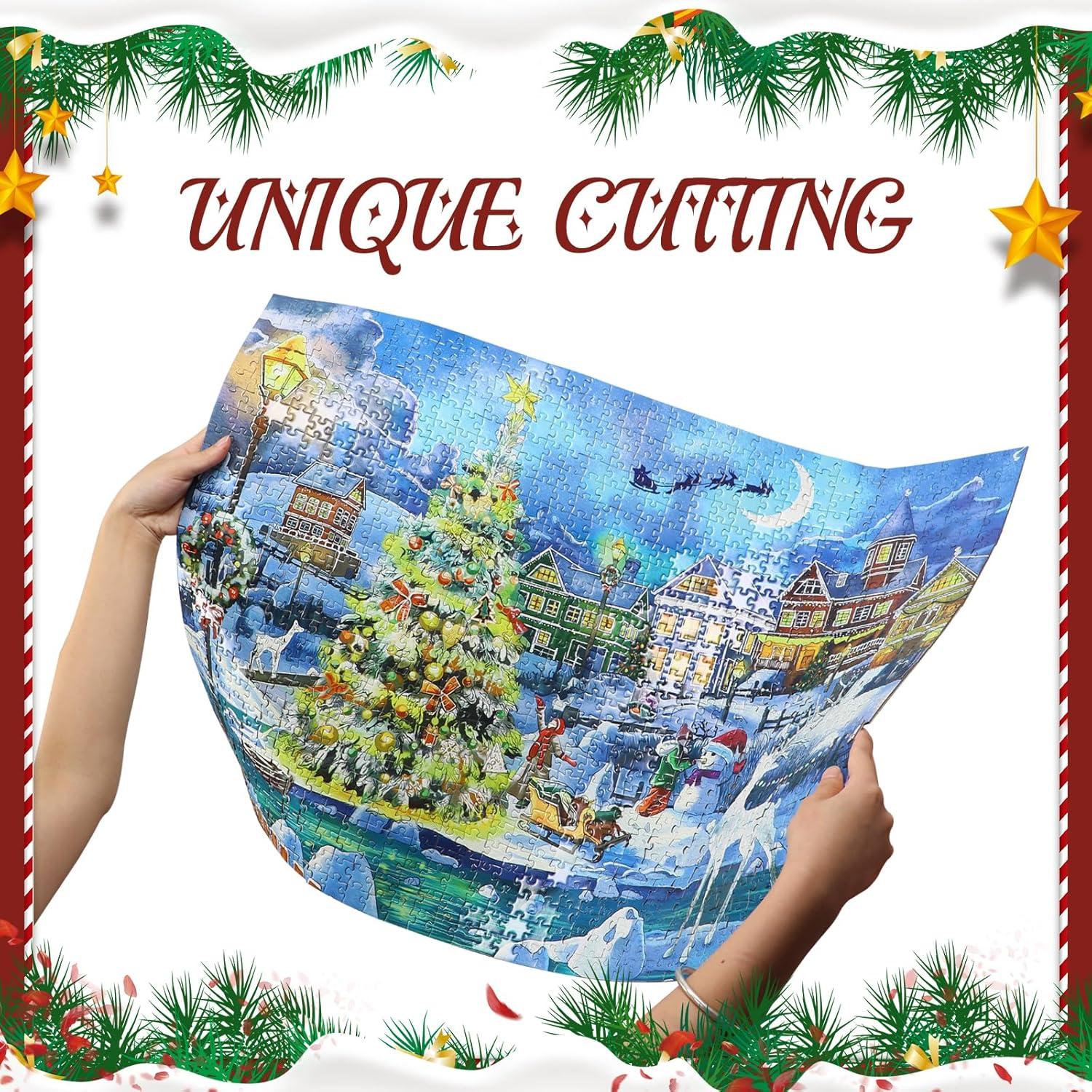 Puzzle Adventskalender 2024 Weihnachts-Schnee 1008 Teile