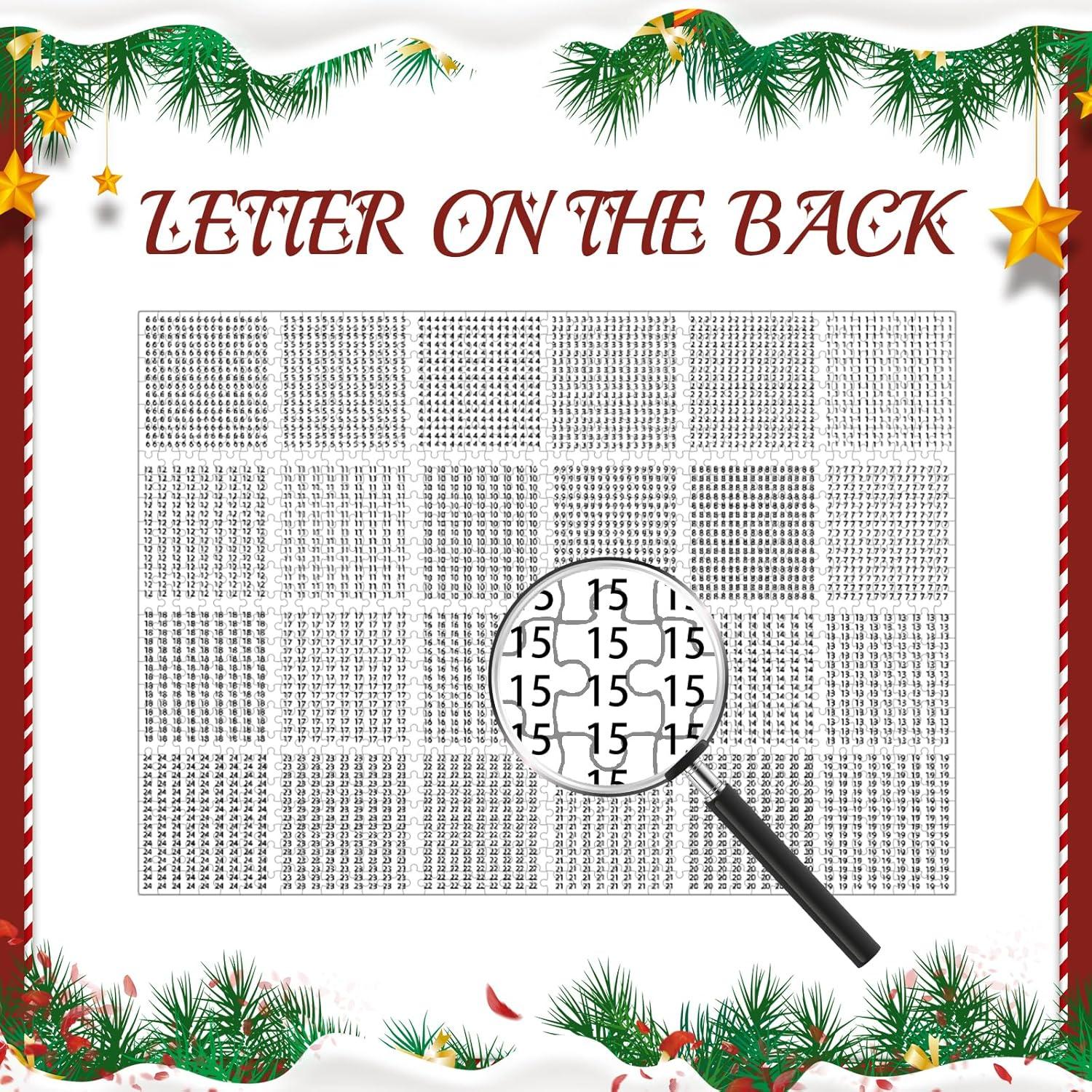 Weihnachtspuzzle 1008 Teile Erwachsene Geschenke Blau Adventskalender 2024