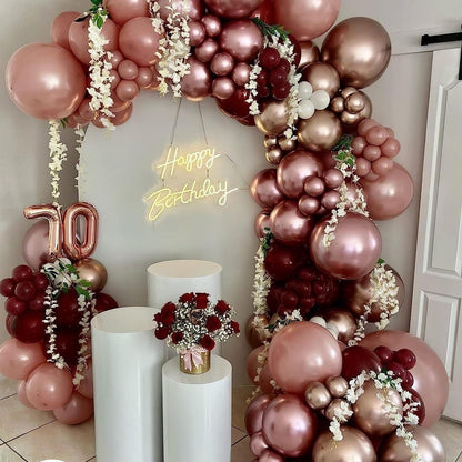 Luftballon Girlande Rosegold Metallic 120er Set 18 12 10 5 Zoll Ballon