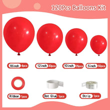120 Stück Luftballons Rot Party Deko Set 5-18 Zoll Balloon
