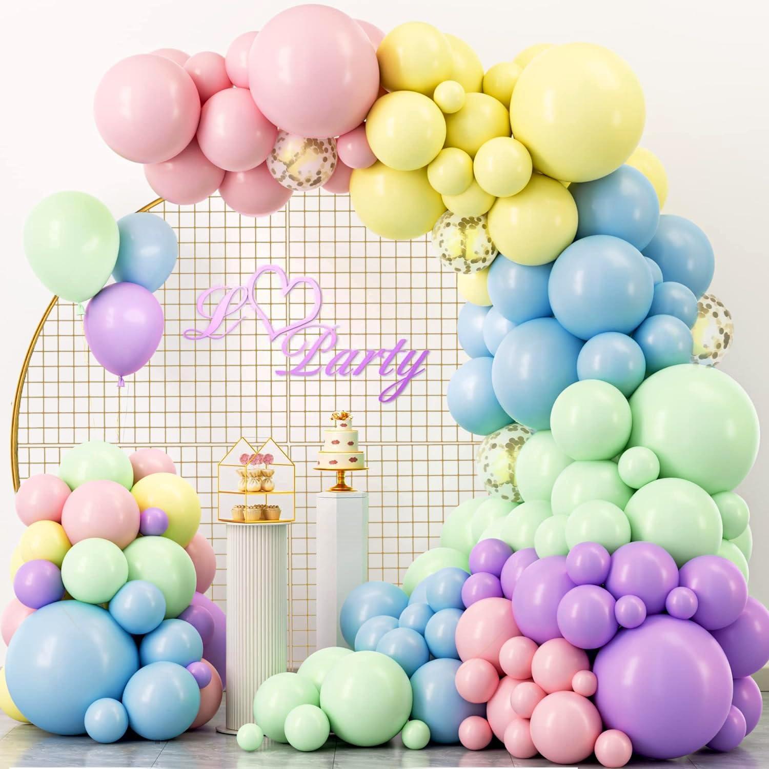 Luftballons Pastell Ballongirlande Regenbogen Geburtstag Hochzeit