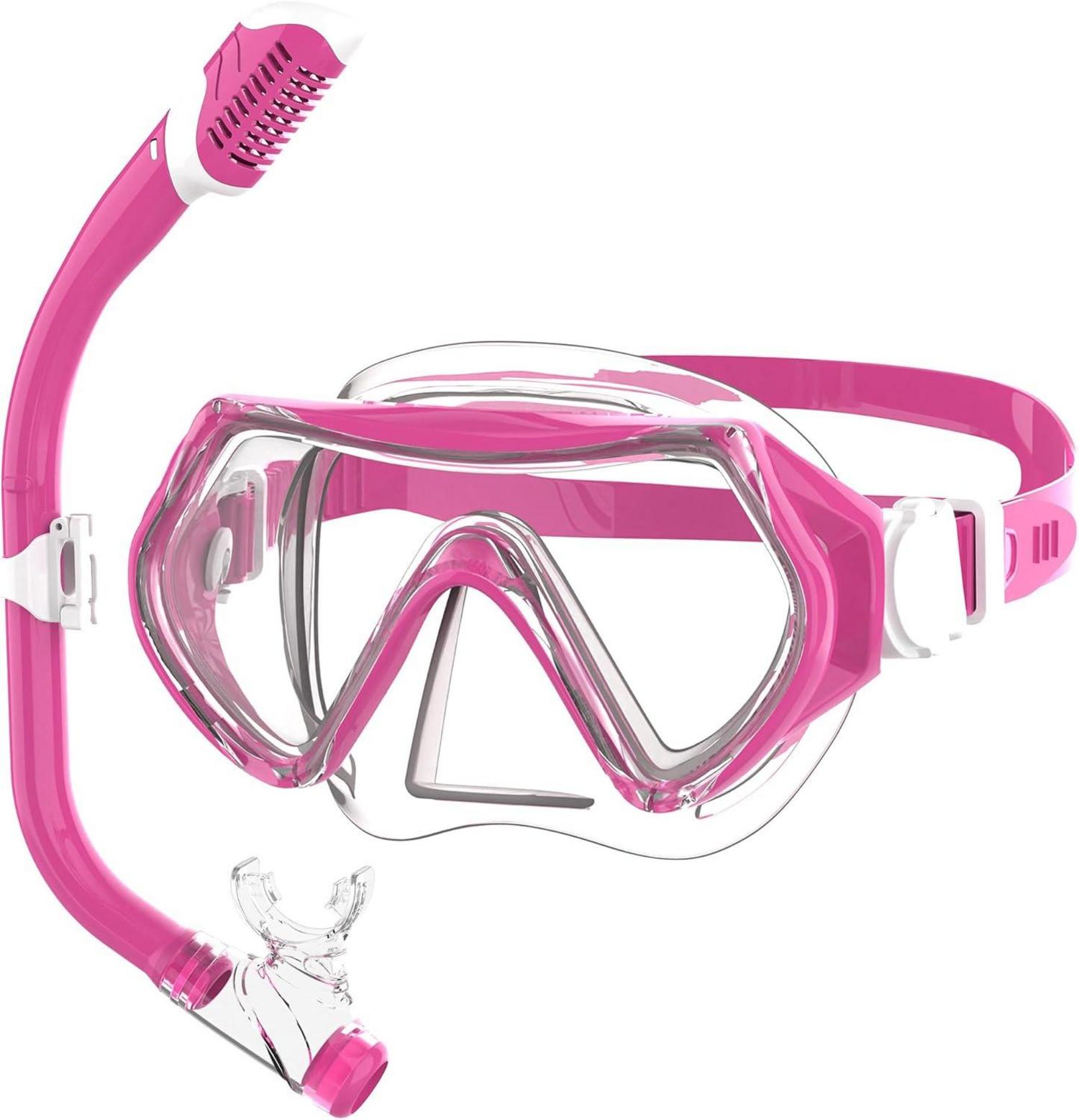 Taucherbrille Kinder Schwimmbrille Schnorchelmaske 180°Panorama HD