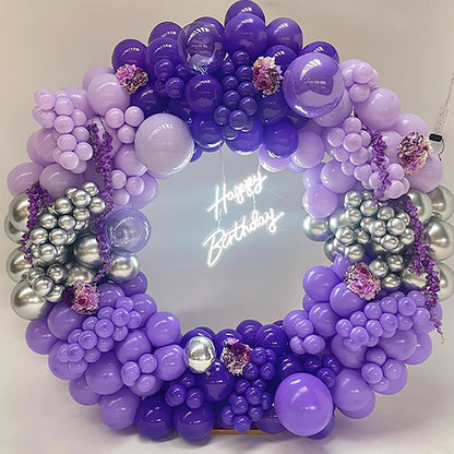 Lila Luftballons Girlande Set 120 Stück verschiedene Größen