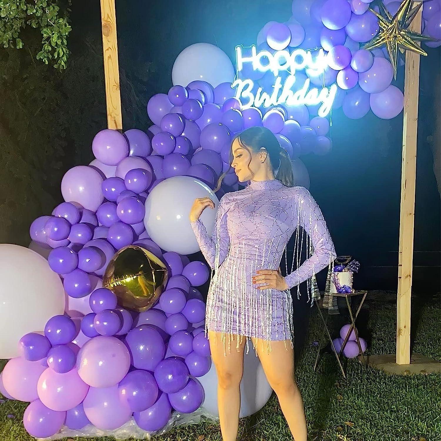 Lila Luftballons Girlande Set 120 Stück verschiedene Größen