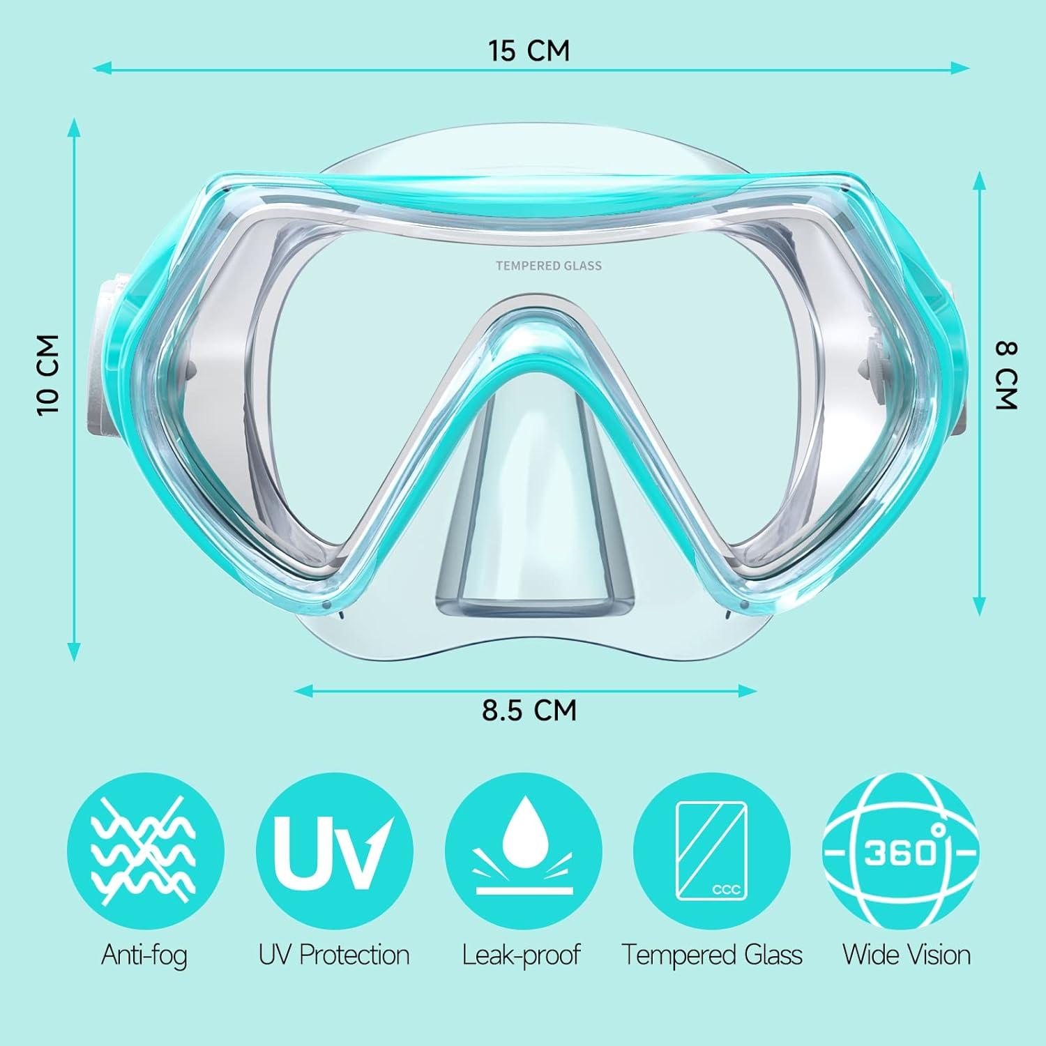 Findway Taucherbrille Kinder Schwimmbrille Schnorchelmaske