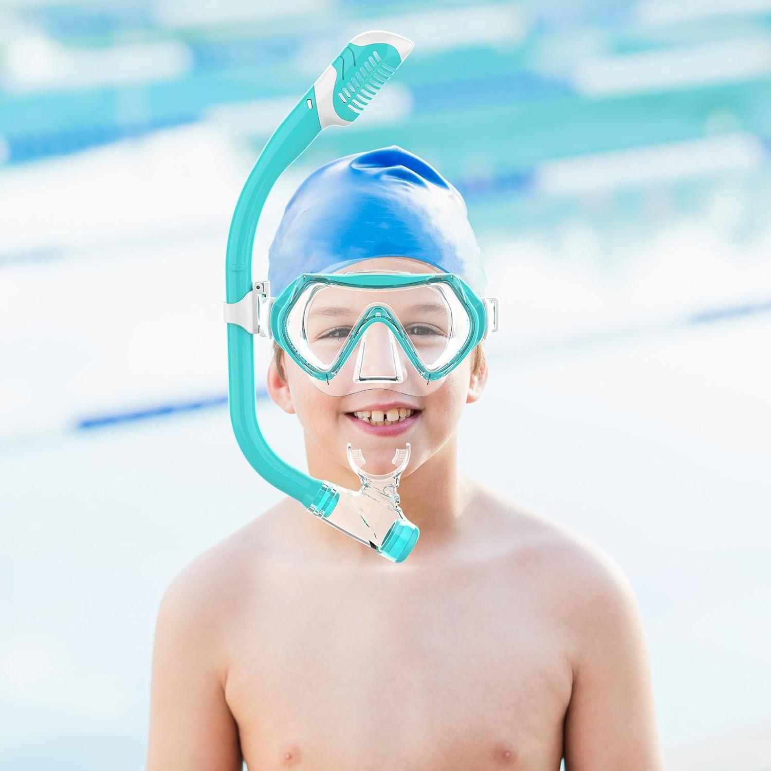 Taucherbrille Schwimmbrille Schnorchelmaske Kinder 180° Panorama HD