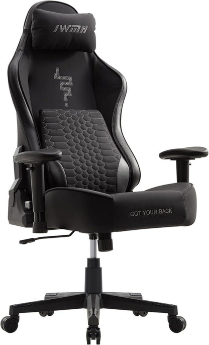 Gaming Stuhl Ergonomischer Bürostuhl 3D Lordosenstütze Racing