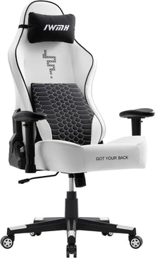 Ergonomischer Gaming Stuhl mit 3D-Lordosenstütze, Rückenlehne