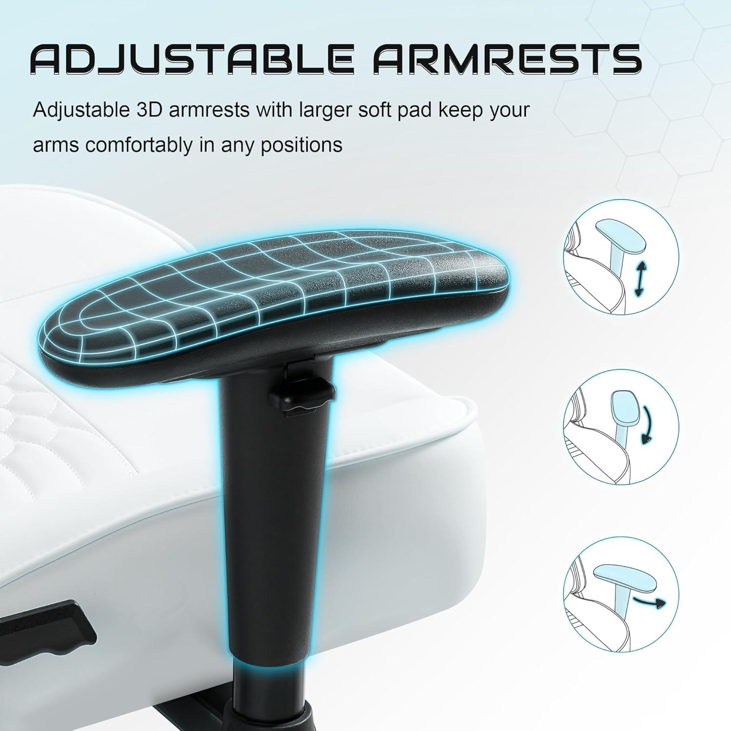 Gaming Stuhl Ergonomischer Bürostuhl 3D-Lordosenstütze Racing Sessel