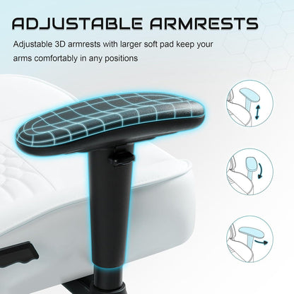 Gaming Stuhl Ergonomischer Bürostuhl 3D-Lordosenstütze Racing Sessel