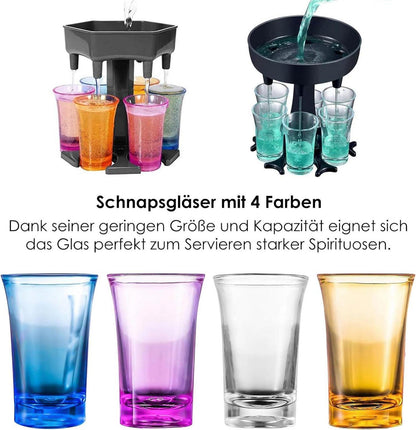 24er Set 3.5cl Shotgläser aus Acryl, Farbige Schnapsgläser