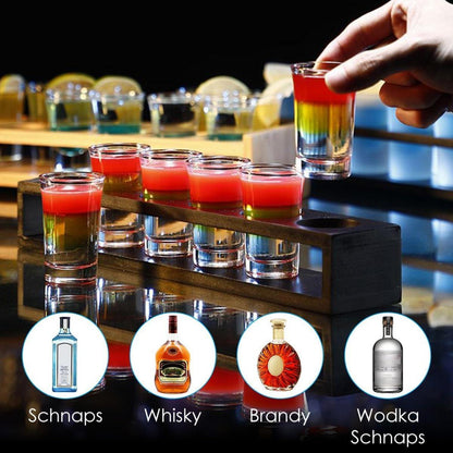 24 Stück Schnapsgläser 3.5cl Acryl Dicke Boden Transparent Set