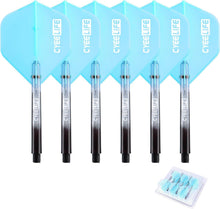 12-teiliges CyeeLife Dart Flights & PC Schäfte Set mit Metall O-Ringen