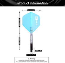 CyeeLife Dart Flight 6er-Set 48mm Blau Schäfte O Ringe