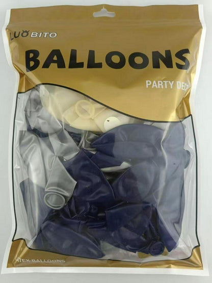 Geburtstagsdeko Blau Silber Party Deko Set Luftballons Happy Birthday Girlande