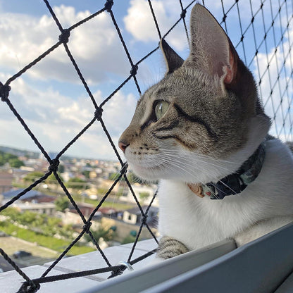 Gekufa Katzenschutznetz Balkon 6x3m Schwarz Drahtverstärkt UV-beständig