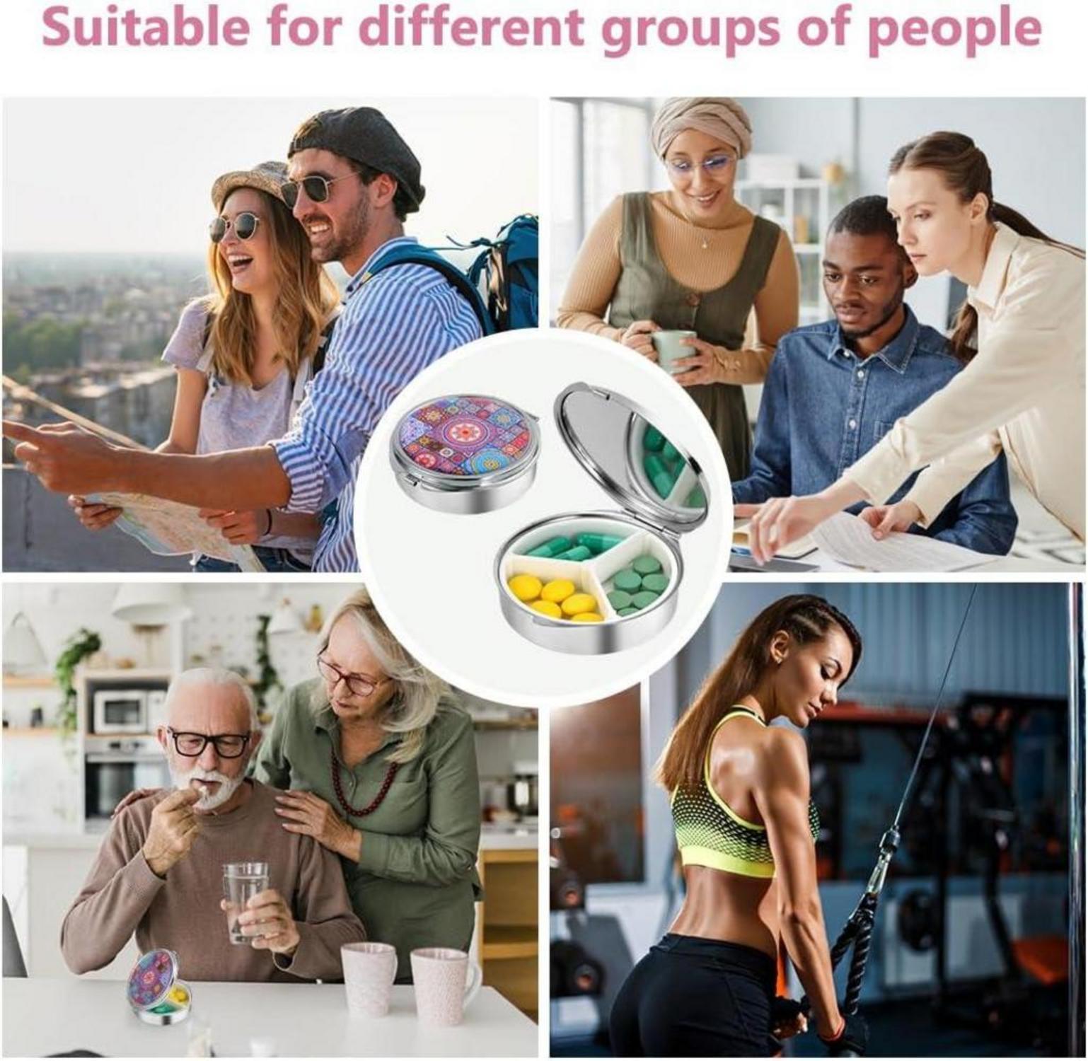 Tablettenbox 7 Tage Morgens Abends Spiegel 3 Fächer BPA Frei