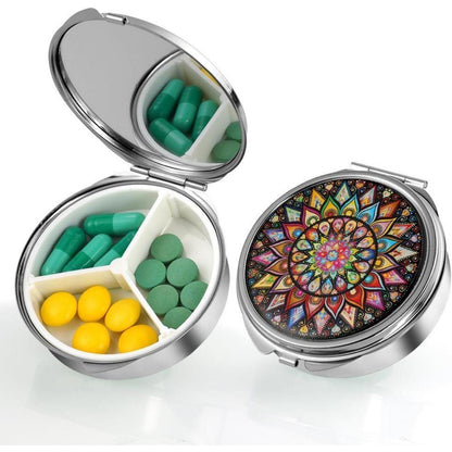 ACWOO Tablettenbox 7 Tage Spiegel 3 Fächer BPA Frei