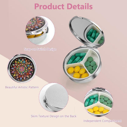 ACWOO Tablettenbox 7 Tage Spiegel 3 Fächer BPA Frei