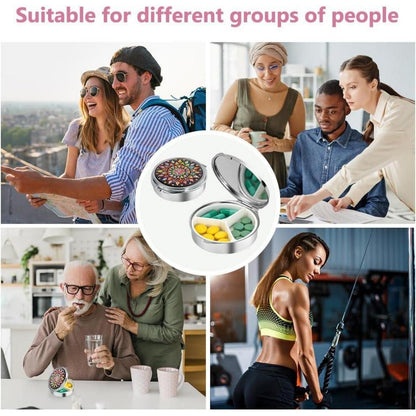 ACWOO Tablettenbox 7 Tage Spiegel 3 Fächer BPA Frei