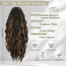 BARSDAR Klauen Clip Pferdeschwanz 45 cm Lockige