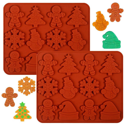 Silikon Spekulatiusform 2er Set – Weihnachten Kekse Ausstecher