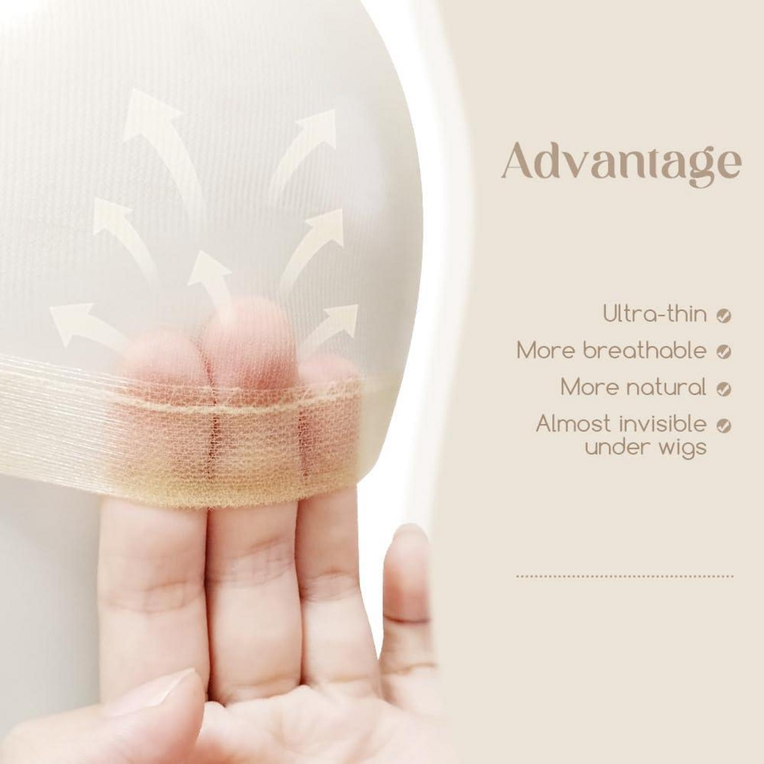 Transparente Perückenkappen - 12 Stücke - Nylon/Spandex - Dehnbar