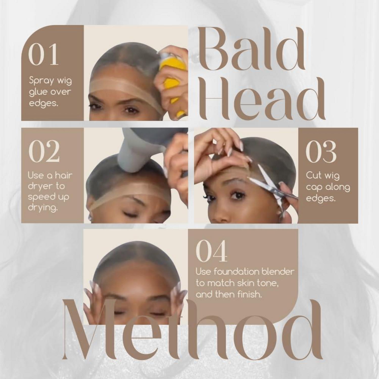 Transparente Haarnetz für Perücken, Wig Caps, Beige, 12 Stücke