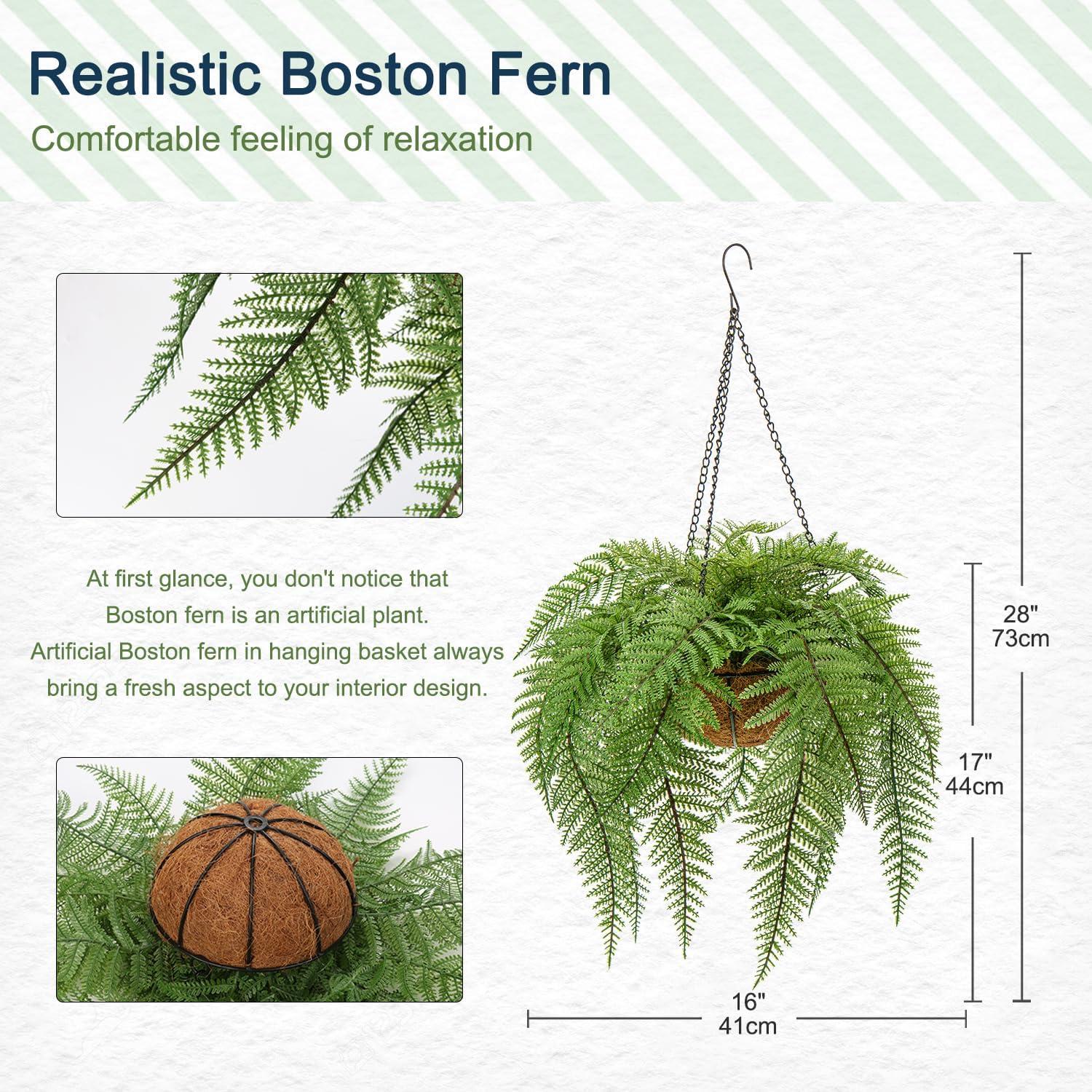 Kunstfarn Hängepflanze Wand Veranda Dekoration Grün