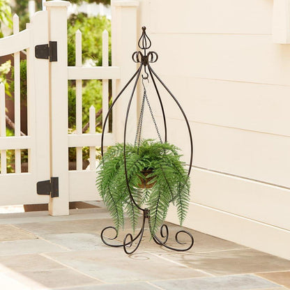 Künstliche Hängepflanze Farn Wand Veranda Deko Grün Hängekorb