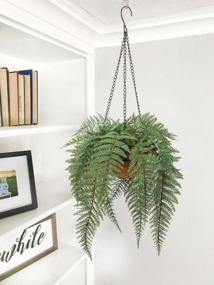 Künstliche Hängepflanze Farn Deko Wand Veranda Küche Garten Hängekorb