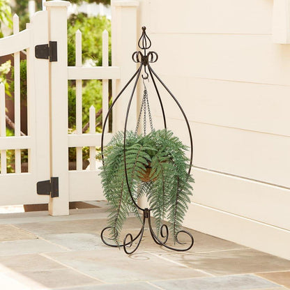 Künstlicher Boston Farn Hängepflanze Dunkelgrün für Wand, Veranda, Küche - Briful