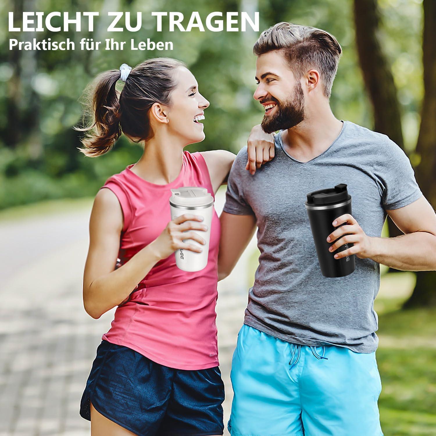 Thermobecher Edelstahl Kaffeebecher to Go Vakuumisolierter Kaffeetasse