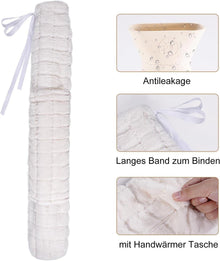 OWOZOI 72cm Wärmflasche XXL mit Bezug und Gurt - 2 Liter Gummi Schlauch, Lang für Erwachsene