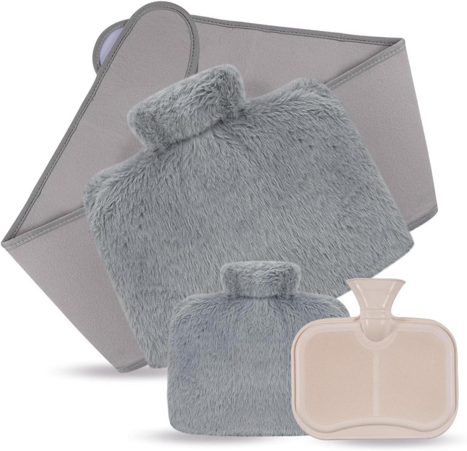 Wärmflaschengürtel 3in1, Wärmflasche mit Gürtel 125cm, Gray