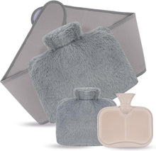 Wärmflaschengürtel 3in1, Wärmflasche mit Gürtel 125cm, Gray