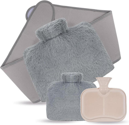 Wärmflaschengürtel 3in1, Wärmflasche mit Gürtel 125cm, Gray