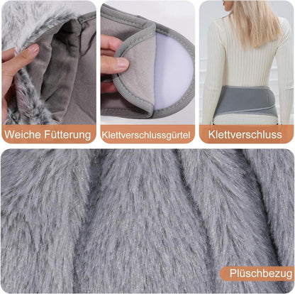 Wärmflaschengürtel 3in1 125cm Grau Bauch Nacken Schulter