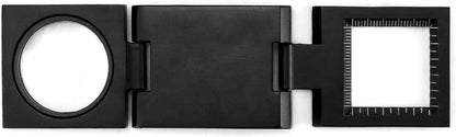 3 Mini Klapp-Lupen 10X Vergrößerung mit Maßstab und Tasche